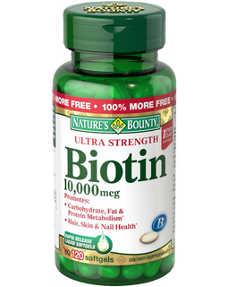 Nature's Bounty Biotin 10000 MCG Softgels 120 Count