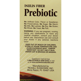 Sundown Naturals Inulin Fiber Prebiotic Mineral Supplement Capsules